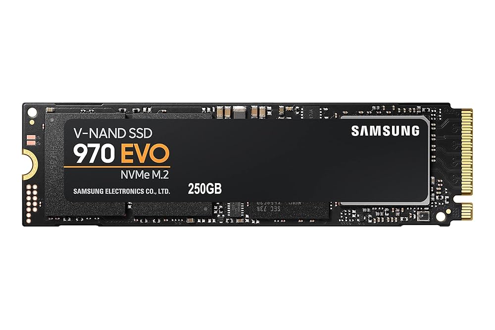 サムスン 970 EVO SSD 250GB M.2 MZ-V7E250B/IT Samsung MZ-V7E250BW 970 EVO 250 GB NVMe M.2 Wewnętrzny dysk